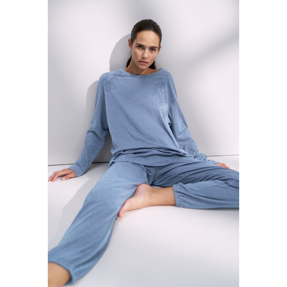 Endless Comfort Long Pyjamas blue, TRIUMPH