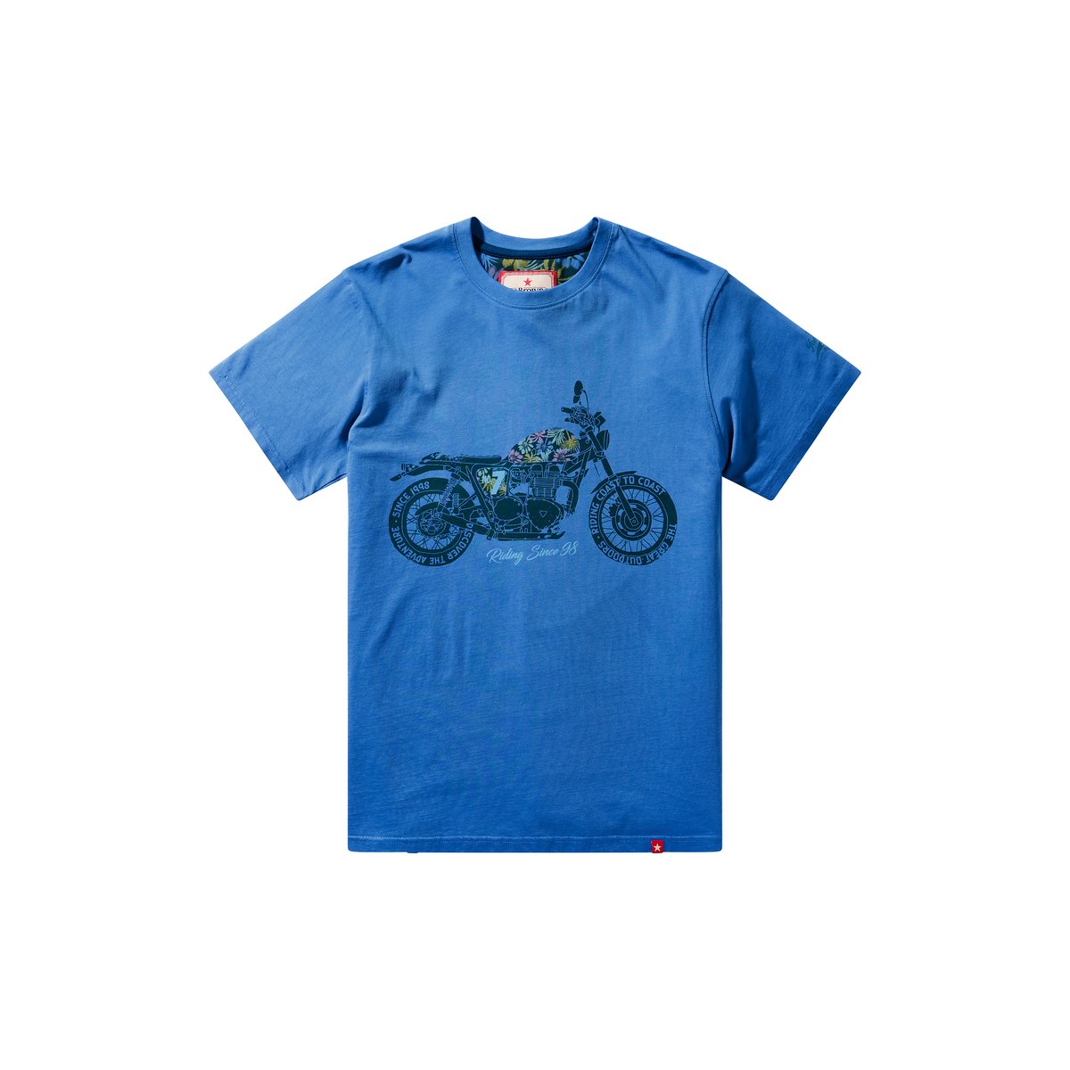 T-shirt graphique moto bleu, JOE BROWNS