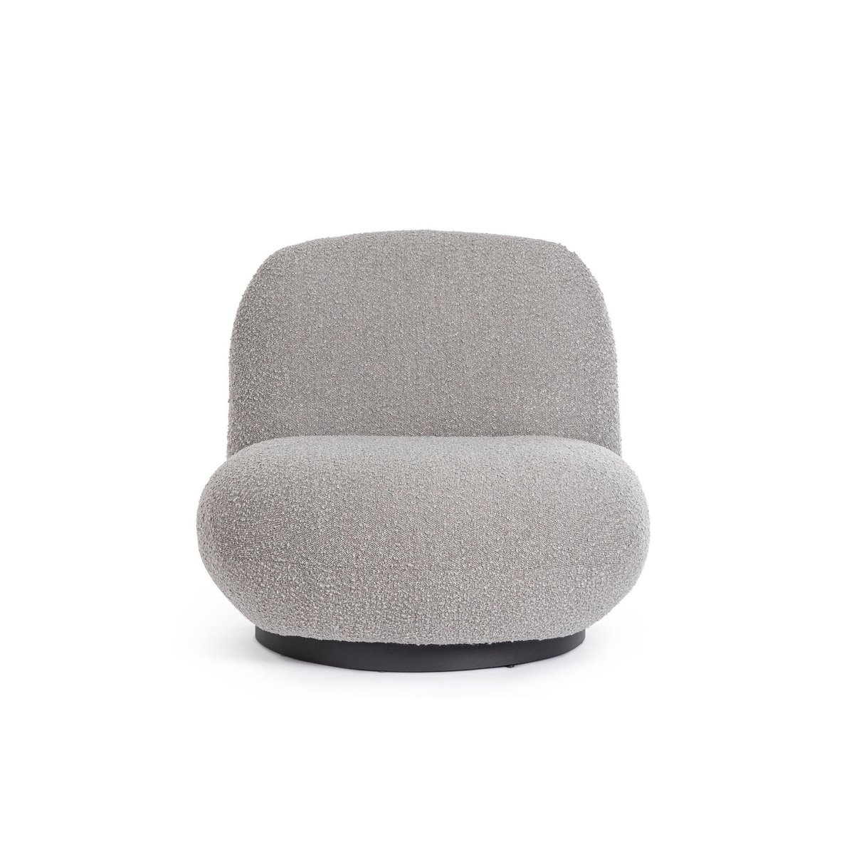 Fauteuil pivotant en tissu bouclette - JEAN gris, HELLIN, DEPUIS 1862