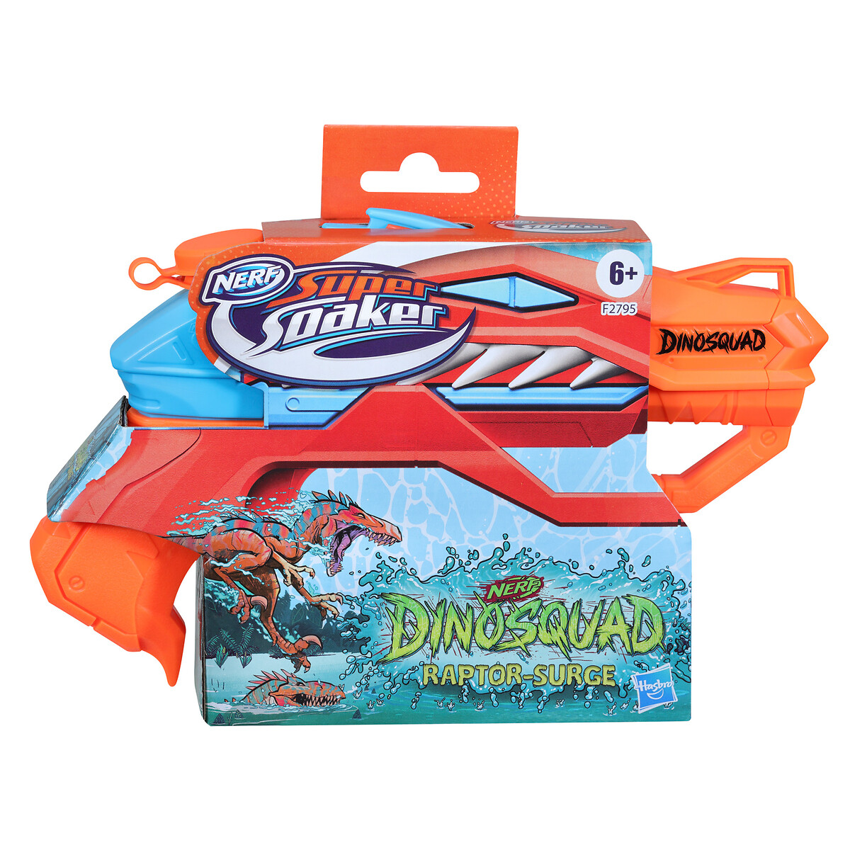 Nerf super soaker dinosquad raptor-surge multicolore, HASBRO