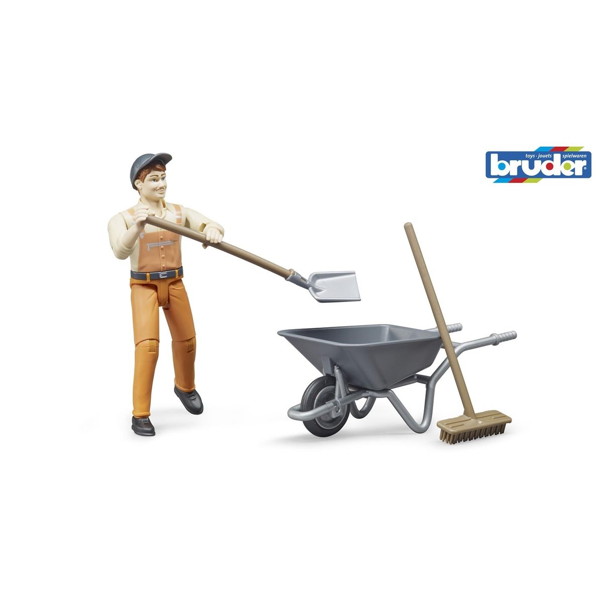 Figurine ouvrier communal multicolore, BRUDER