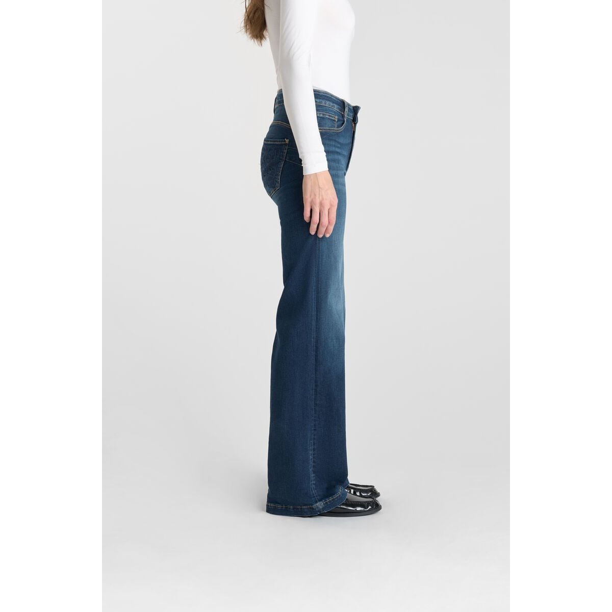 Jeans flare PULP high flare, longueur 34 blue, LE TEMPS DES CERISES