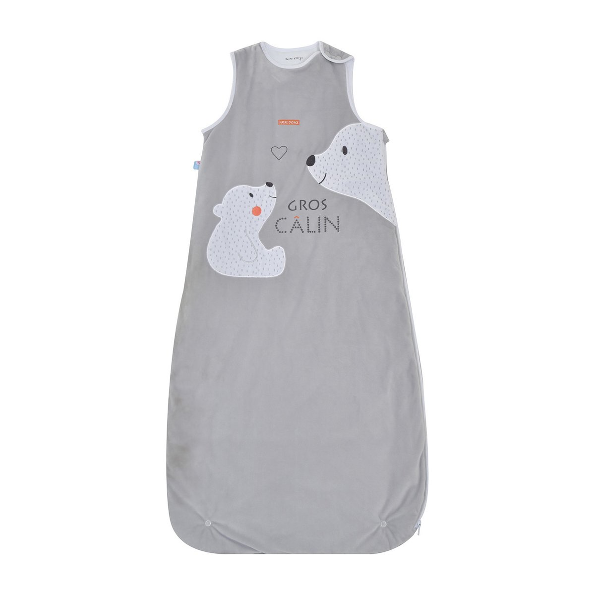 Gigoteuse evolutive 6/36m sans manches eden gris, SUCRE D'ORGE