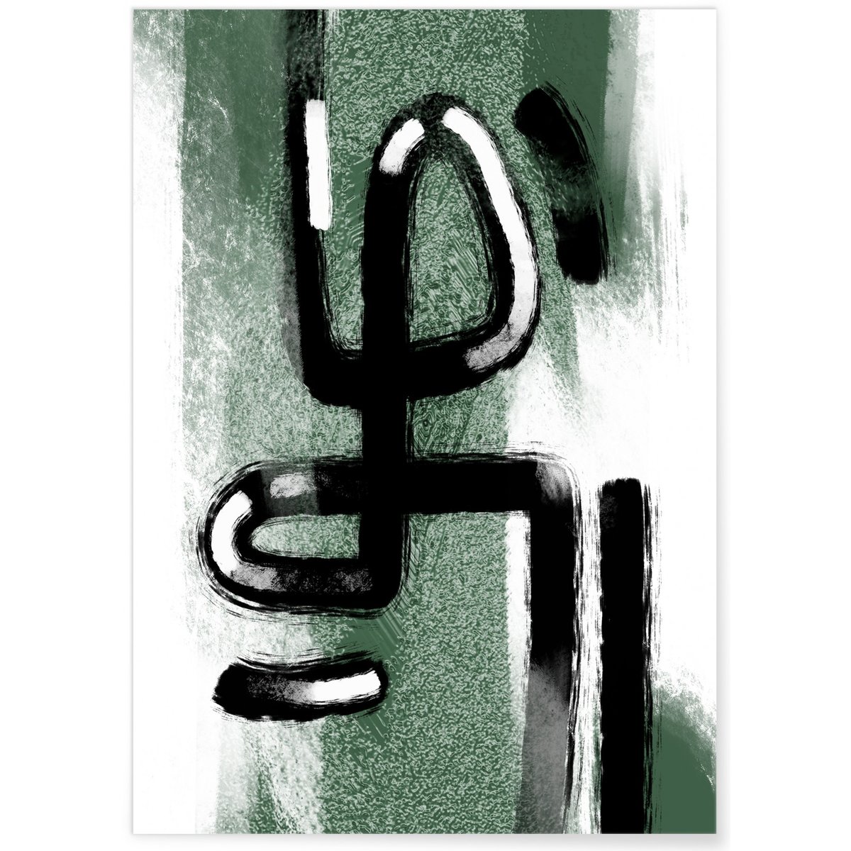 Affiche Abstract Namo 2 blanc, L'AFFICHERIE