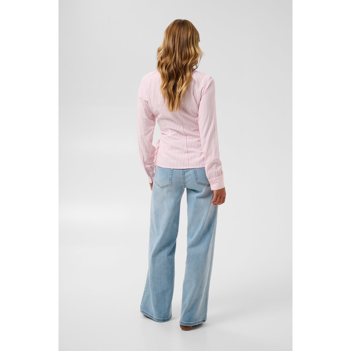 Chemise à manches longues rose cradle pink/multi stripe, KAFFE