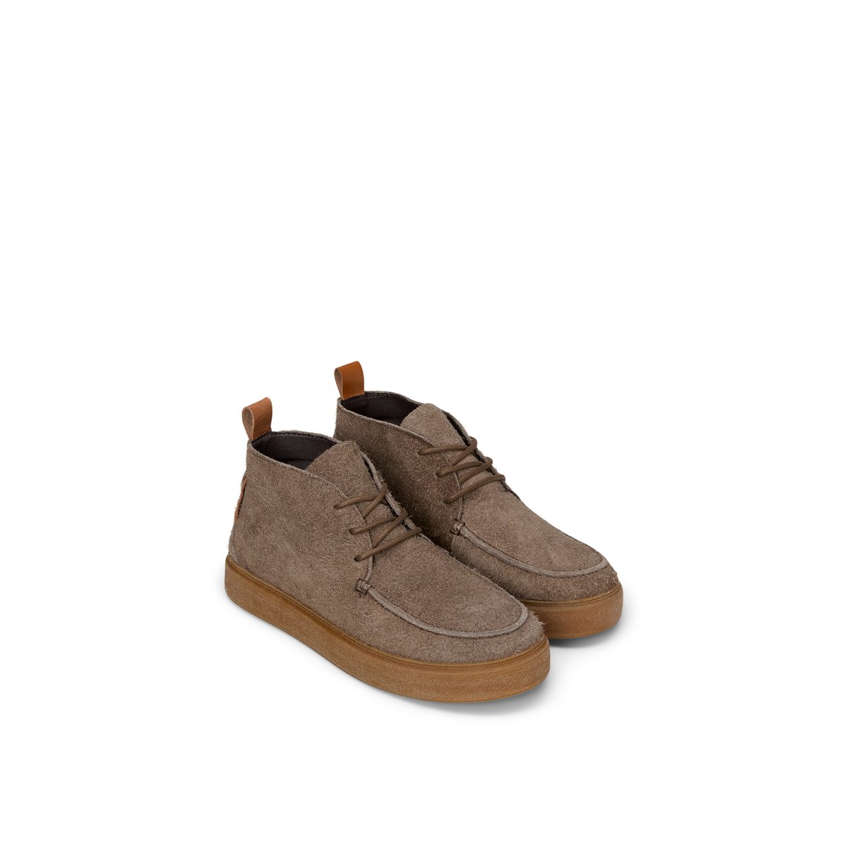 Bottines modèle Zen en cuir de vachette velours à poils longs marron, MARC O'POLO
