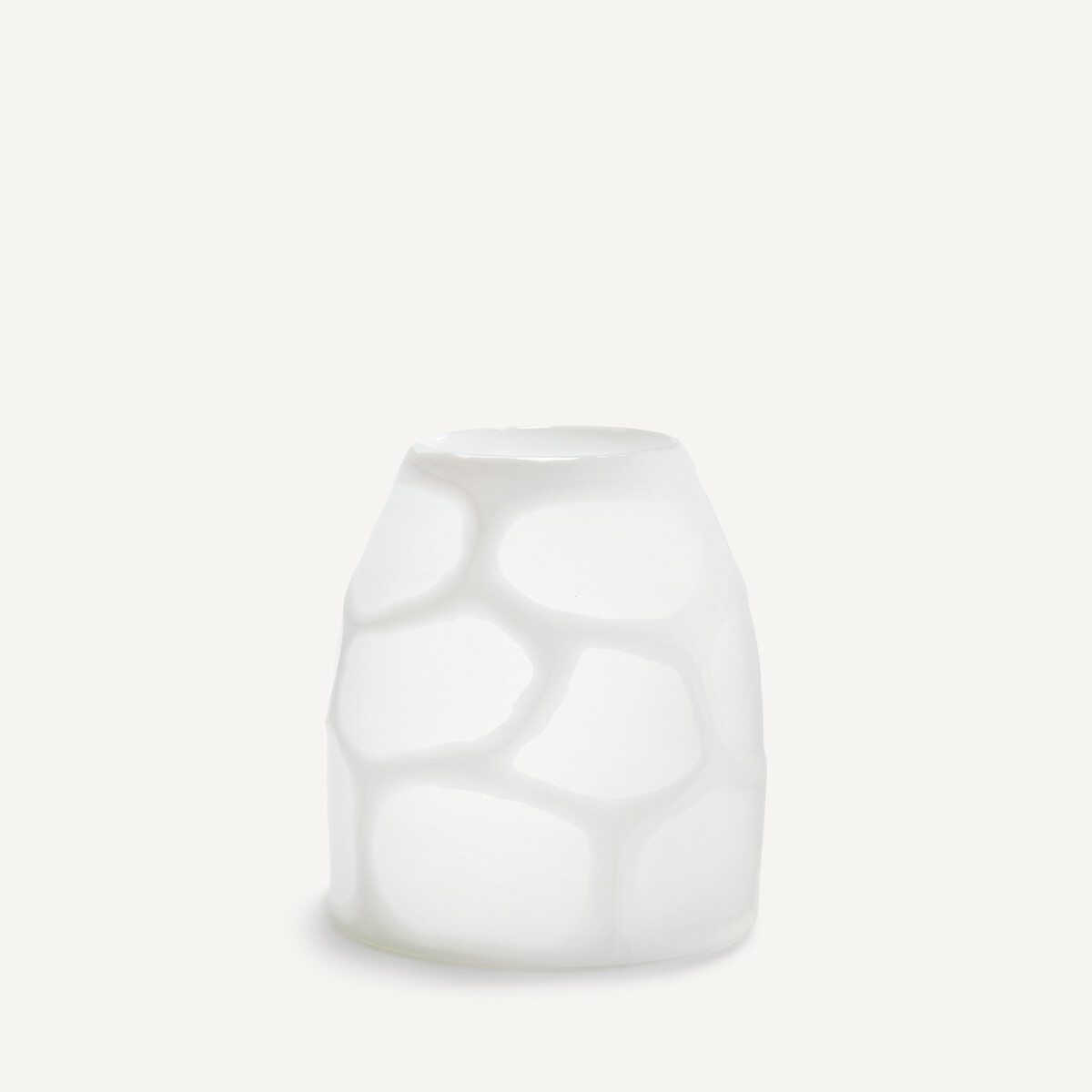 Vase en verre dépoli, H20 cm, Arca blanc, AM.PM