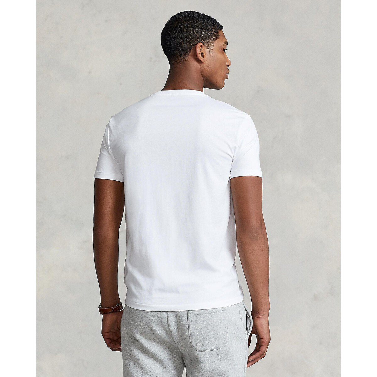 Jersey Cotton T-Shirt with V-Neck white, POLO RALPH LAUREN