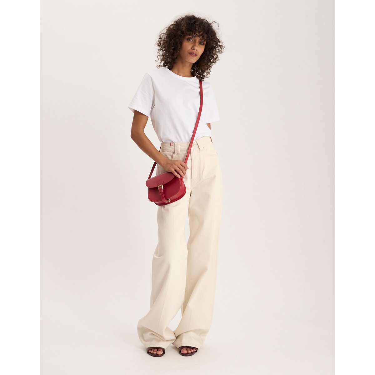 Baby flaneur shoulder bag rouge, INES DE LA FRESSANGE PARIS