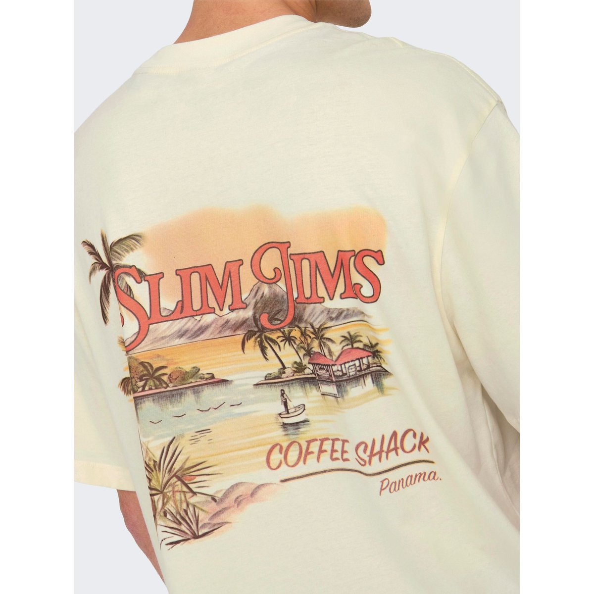 T-Shirt antique white, ONLY & SONS