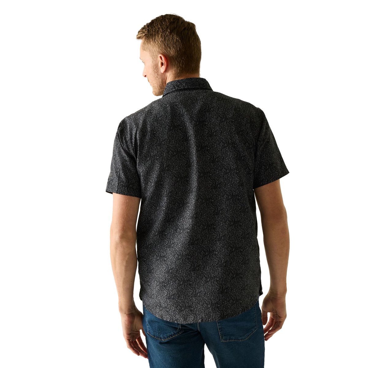 Chemise motif/style texturé MINDANO gris cendre, REGATTA