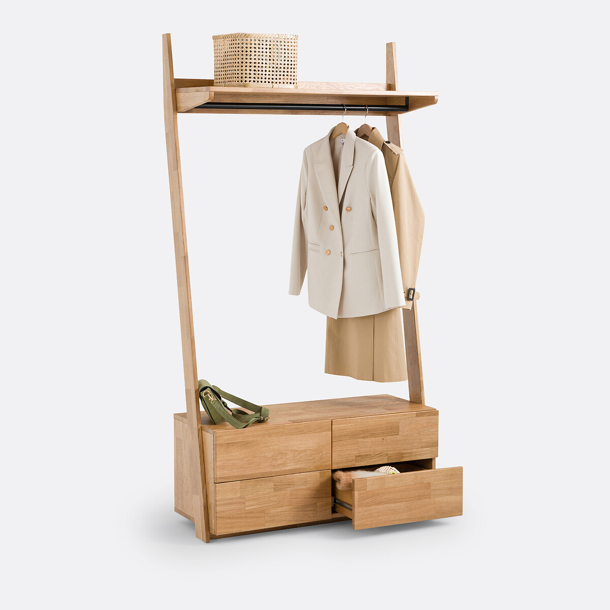 Module de dressing penderie + 4 tiroirs, Domeno naturel, LA REDOUTE INTERIEURS