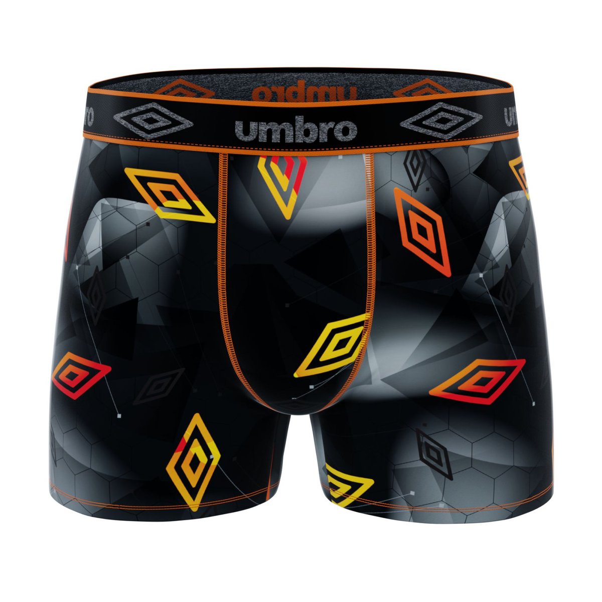 Lot De 6 Boxers Microfibre noir/gris/rouge/bleu/jaune, UMBRO