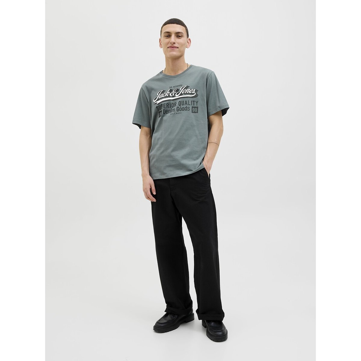 Crew Neck T-Shirt blue, JACK & JONES