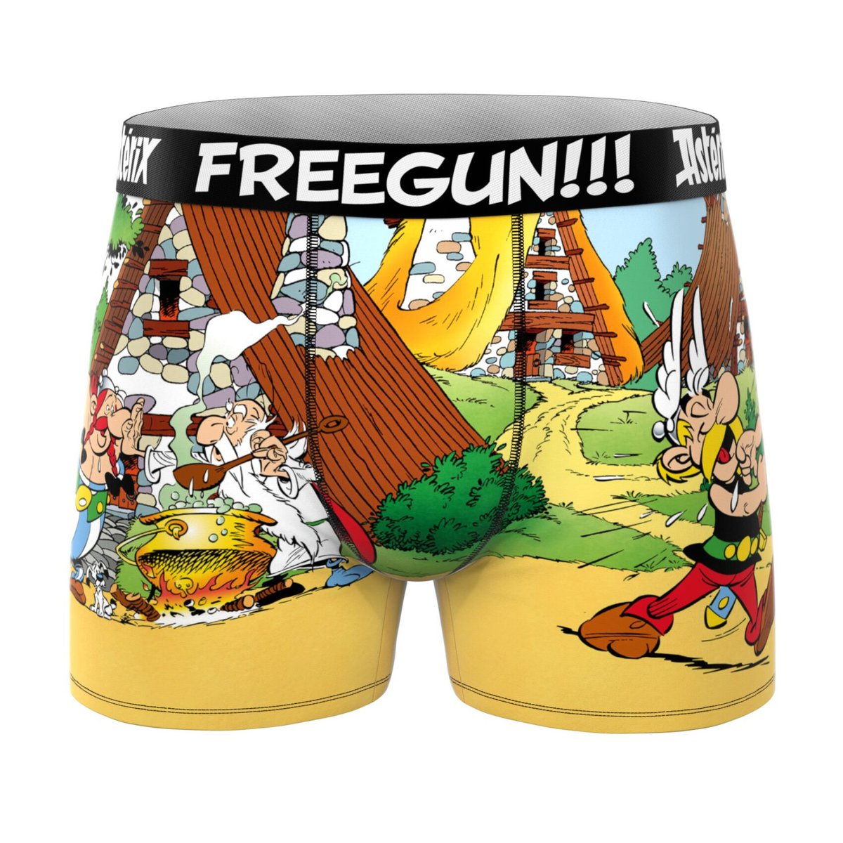 Lot De 3 Boxers Asterix jaune/rouge/noir/bleu, FREEGUN