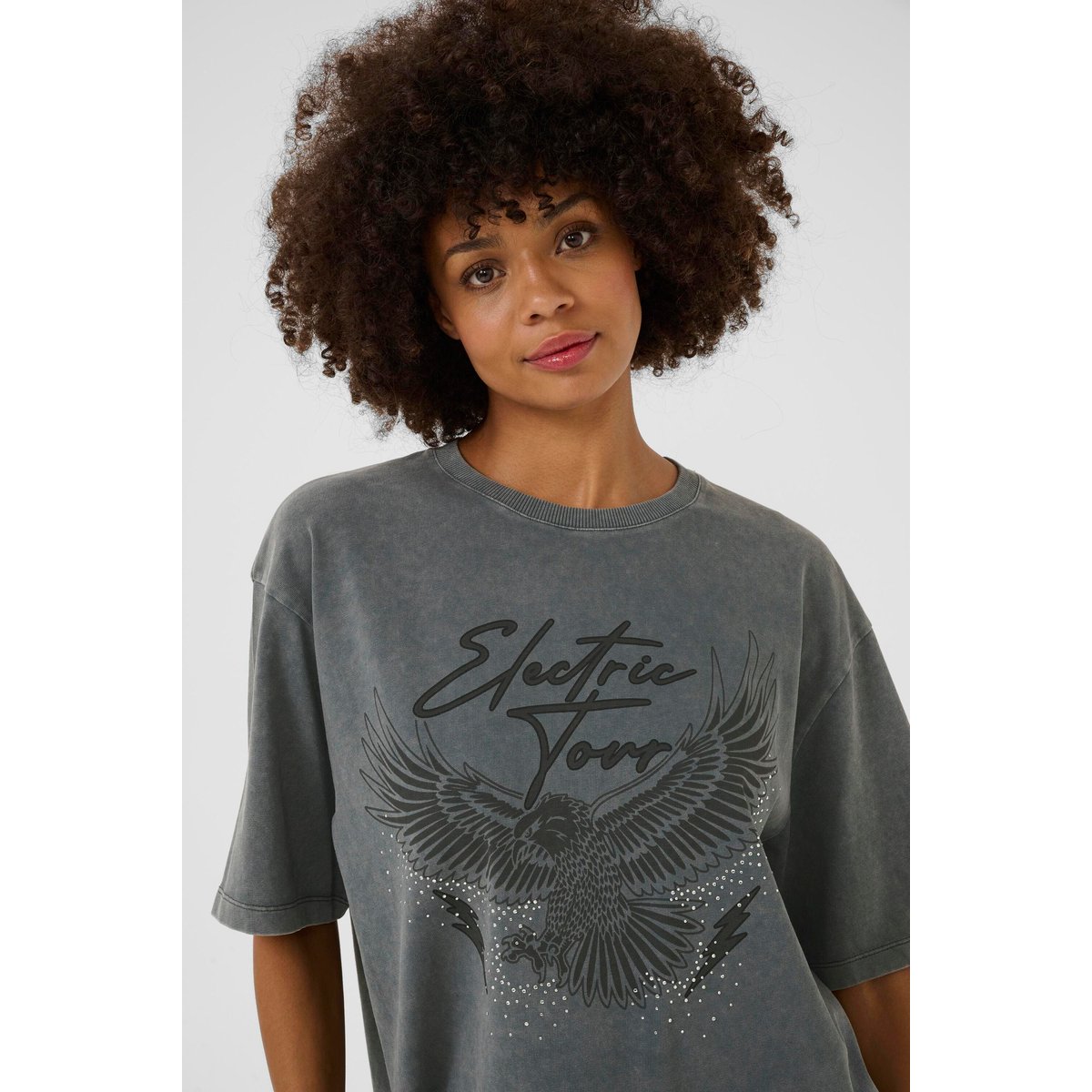 T-shirt à manches courtes gris grey wash, CULTURE