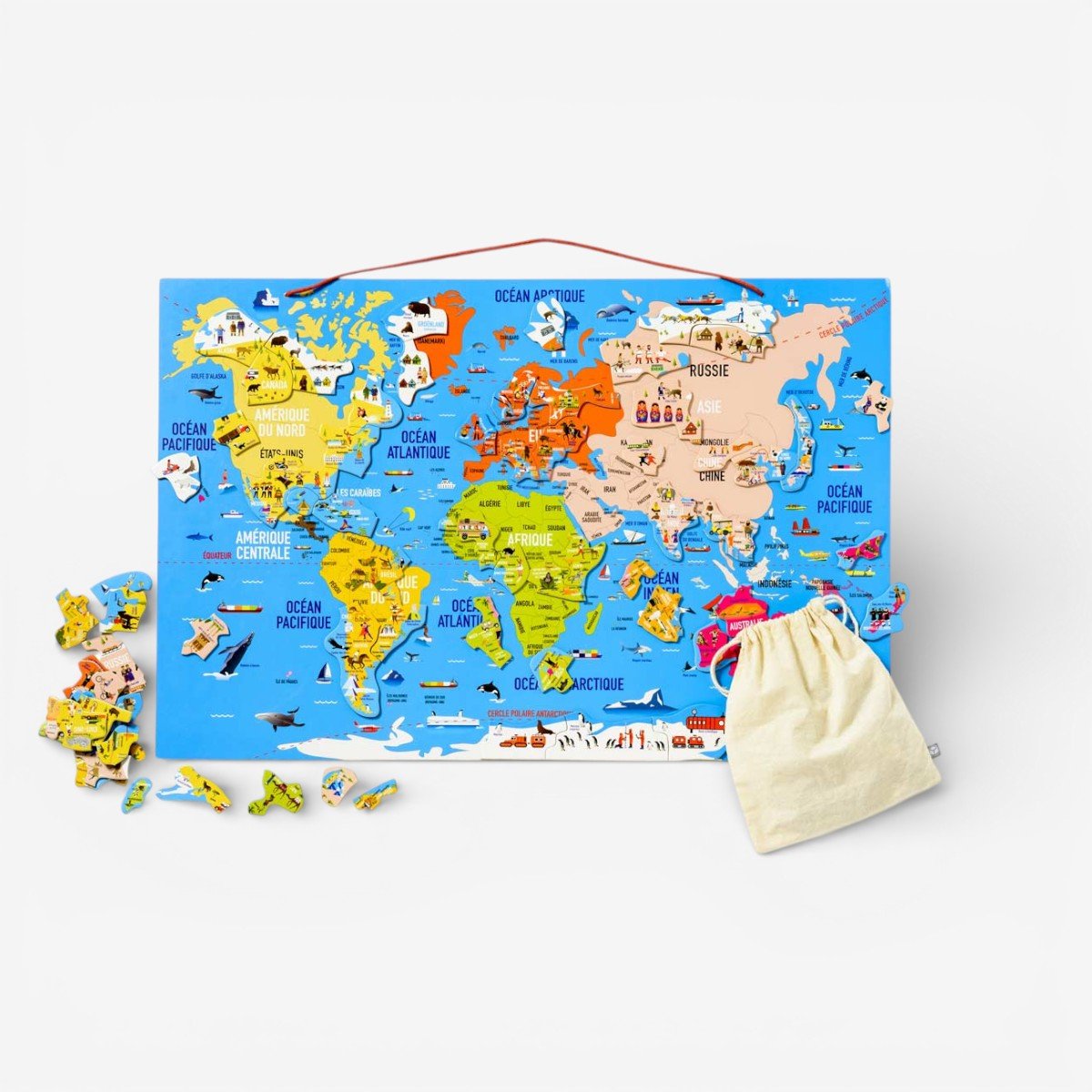 Carte du monde magnétique Recto Verso blanc, OXYBUL