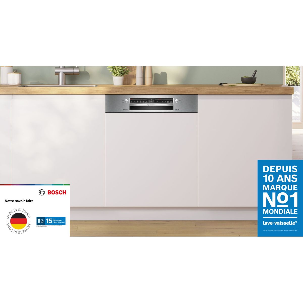 Lave vaisselle encastrable SMI4ECS35E Serenity couleur unique, BOSCH
