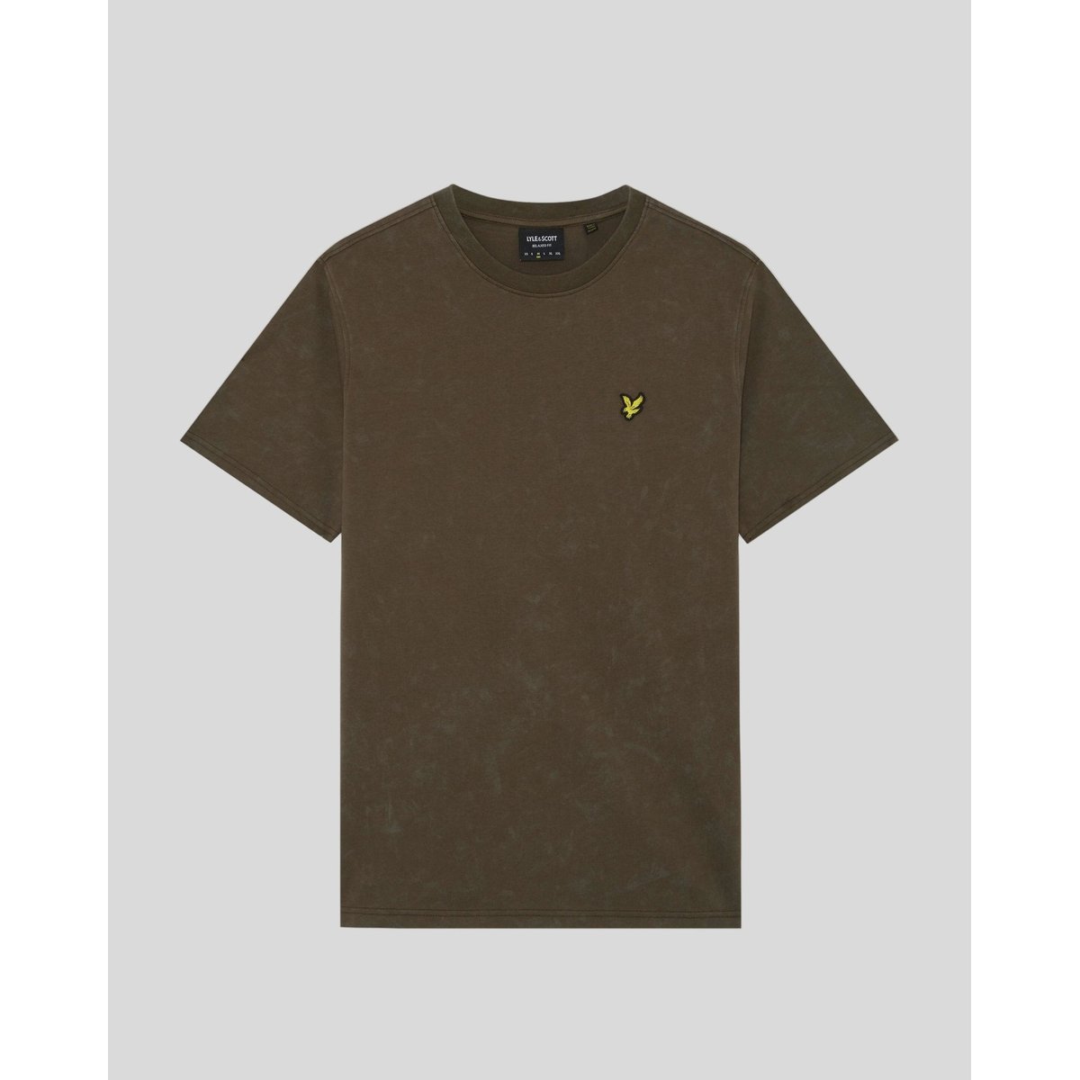 T-shirt en coton délavé épais noir doux, LYLE & SCOTT