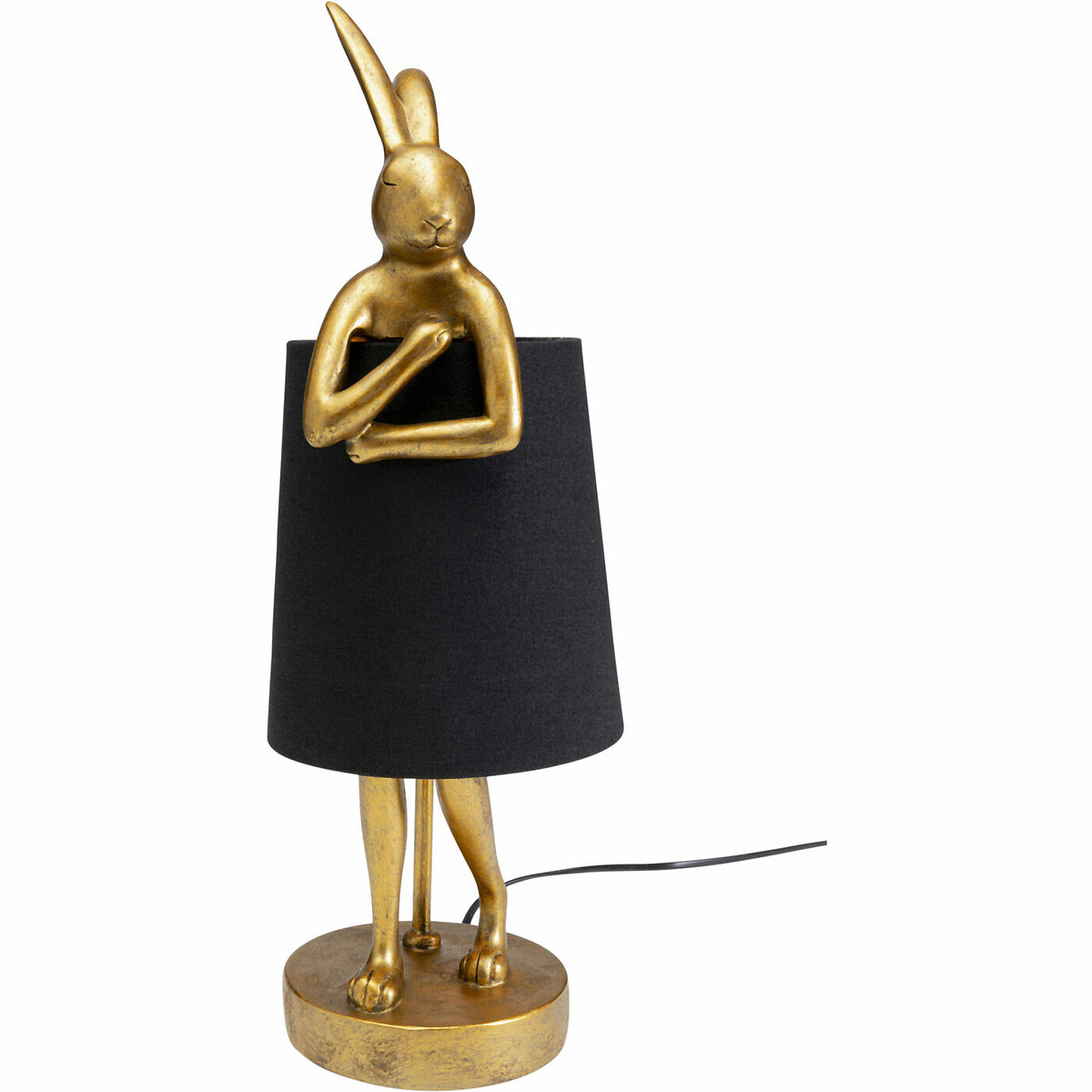 Tischleuchte Animal Rabbit 50cm schwarz glänzend, KARE DESIGN