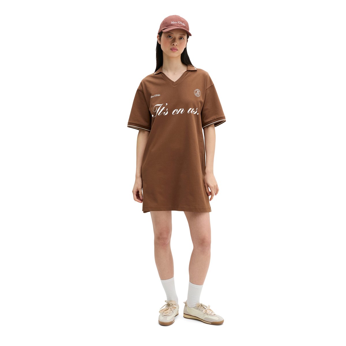 Maillot de football MOP Club '67 Dress en jersey lourd marron foncé, MARC O'POLO