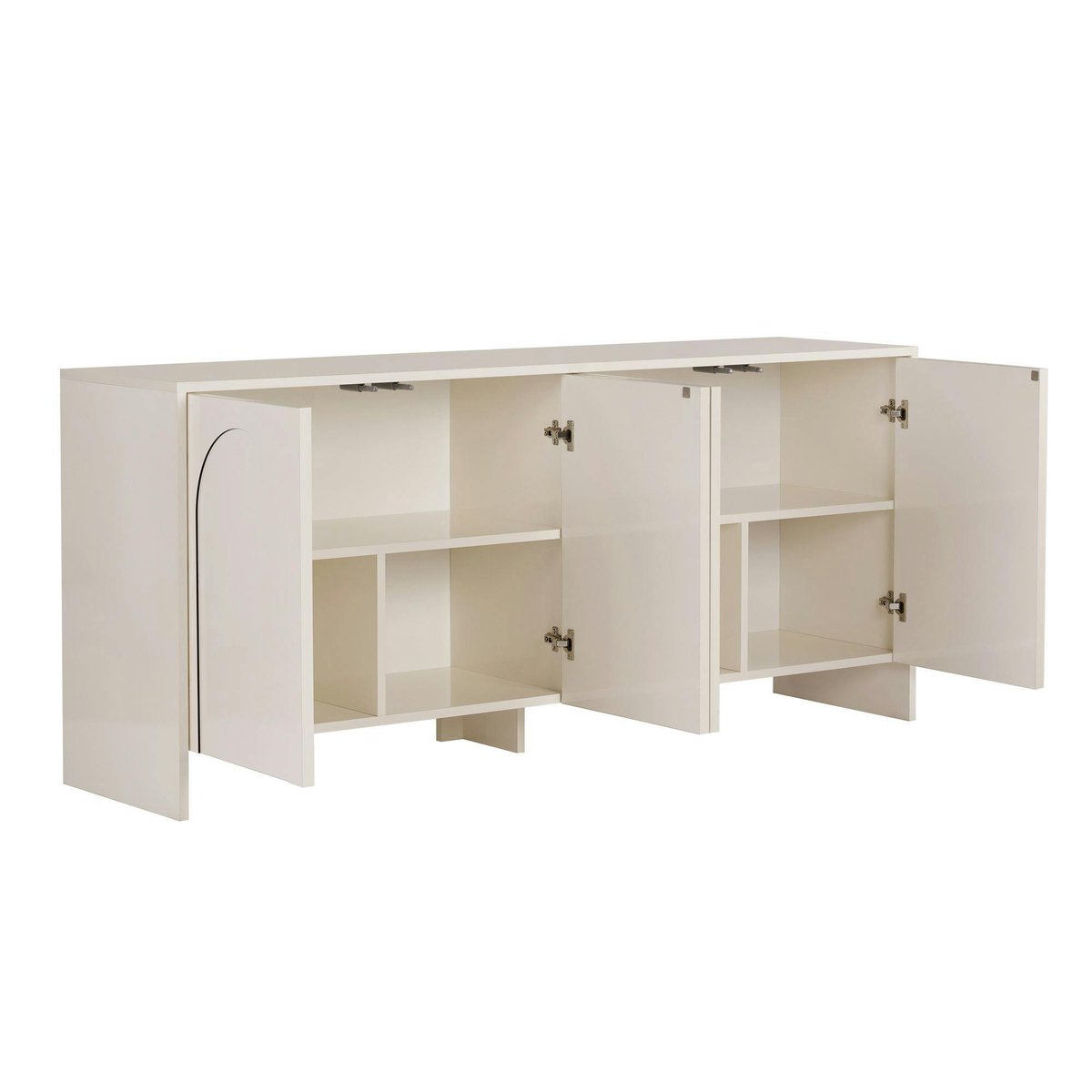 Buffet 4 portes décor arches MARFA crème, PIER IMPORT