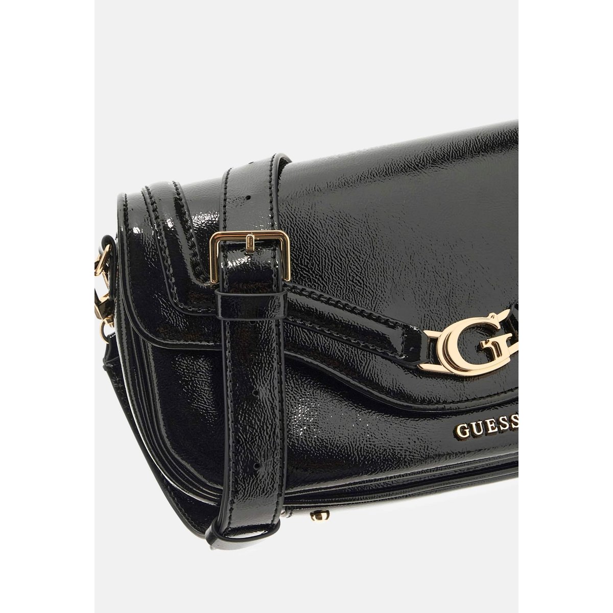 Sac D'épaule Dea Verni noir, GUESS