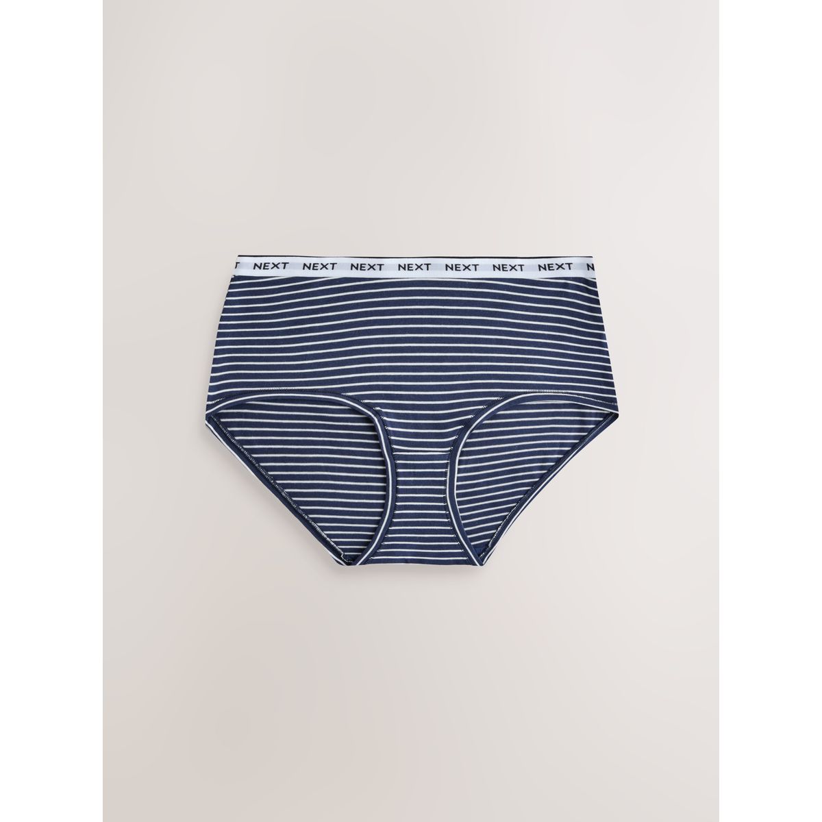 Culotte en modal et coton à logo, lot de 4 bleu marine/rose à carreaux, NEXT