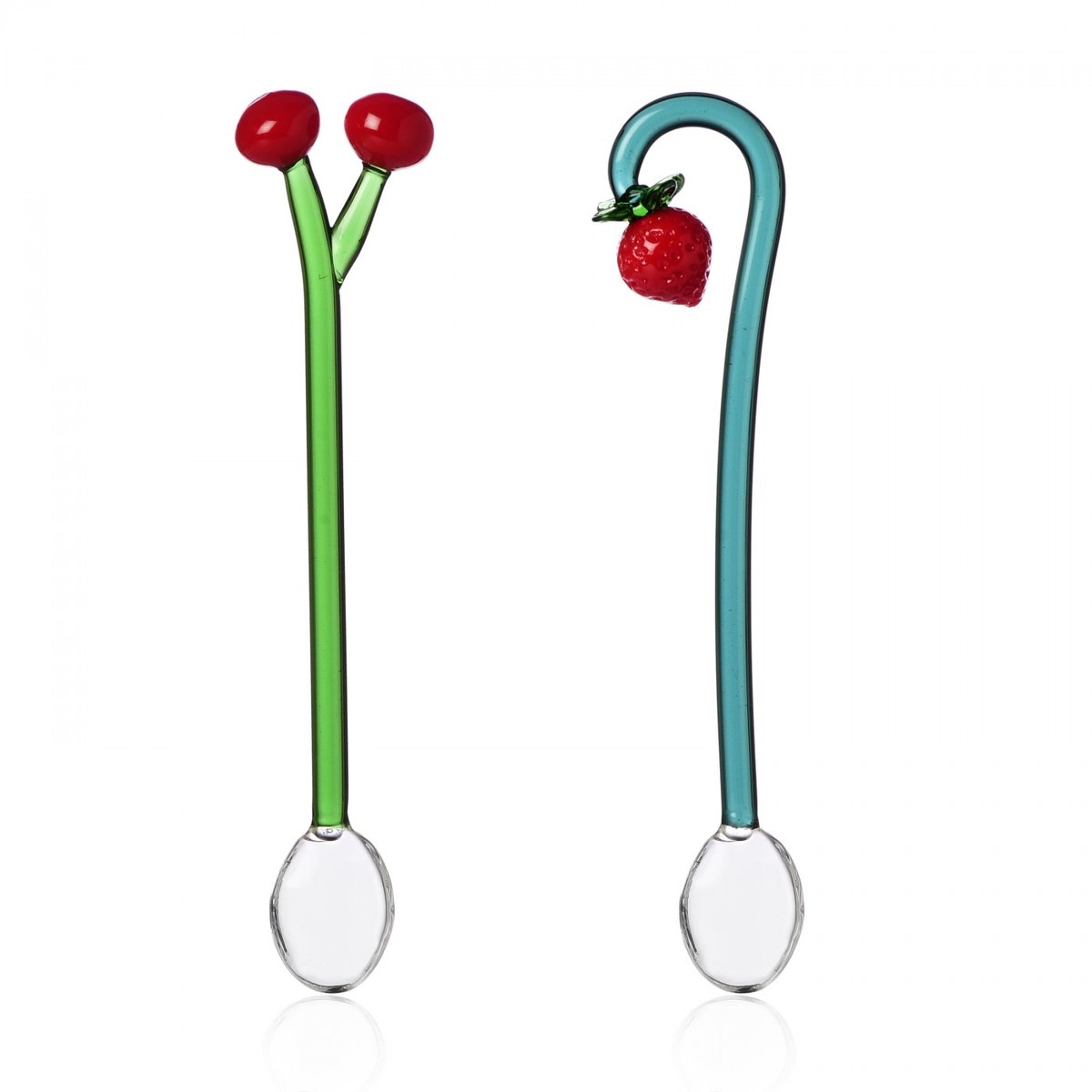 Cuillère Cerise et Fraise lot de 2 transparent, ICHENDORF