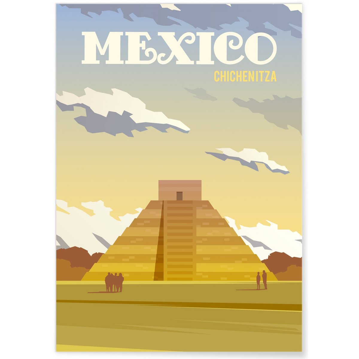 Affiche Mexico blanc, L'AFFICHERIE