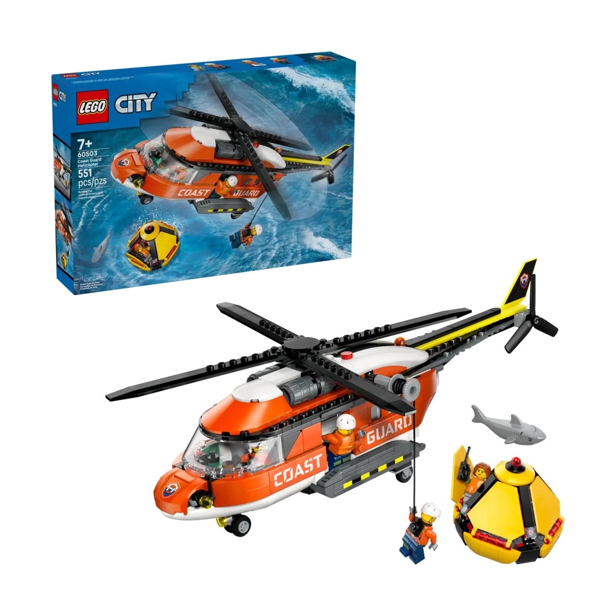 City L'hélicoptère des garde-côtes multicolore, LEGO