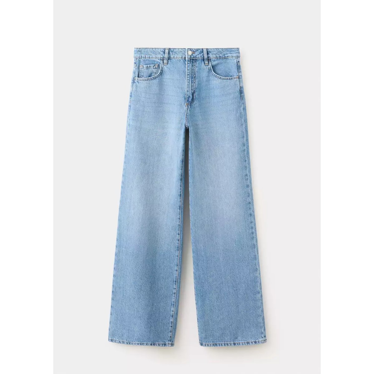 Jean Danila large taille haute bleu moyen, MANGO
