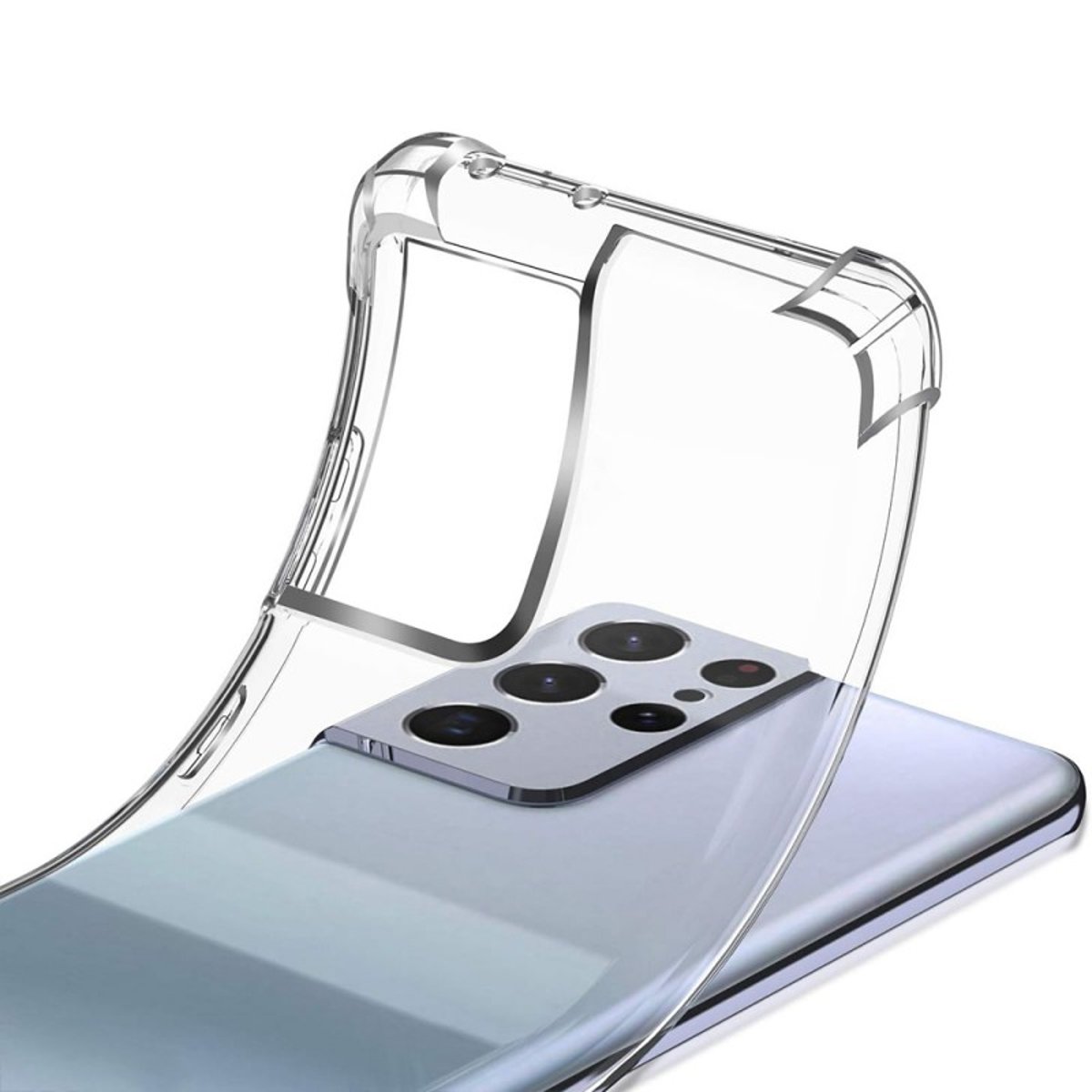Coque Galaxy S21 Ultra 5g antichoc + 2 vitres transparent, EVETANE