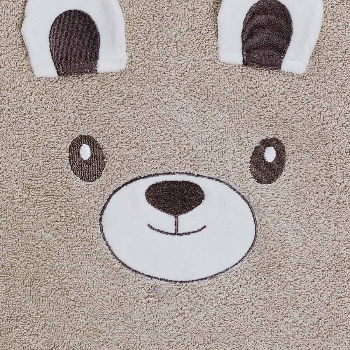 Poncho de bain enfant 4/8 ans BOBBY L'OURS sable, SENSEI MAISON