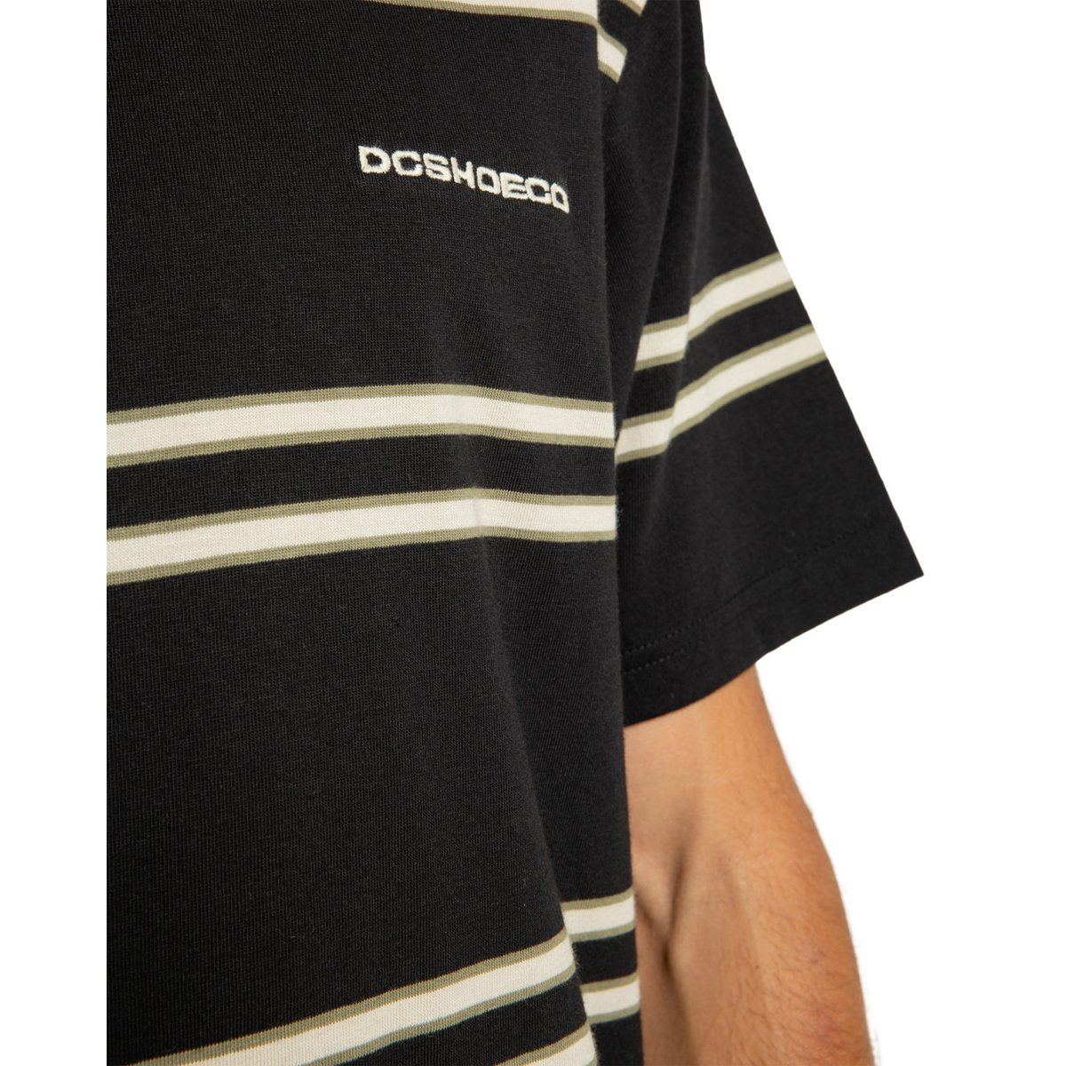 T-shirt à manches courtes PORTSIDE STRIPE. black portside stripe, DC SHOES