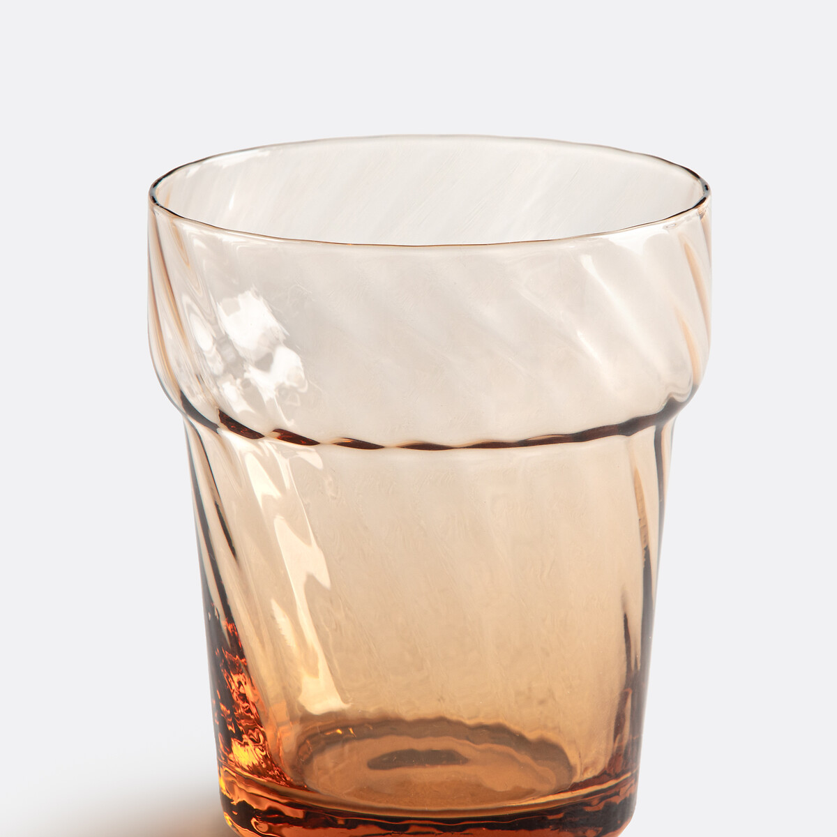 Set von 4 farbigen gedrehten Wassergläsern, JILL hellorange, LA REDOUTE INTERIEURS