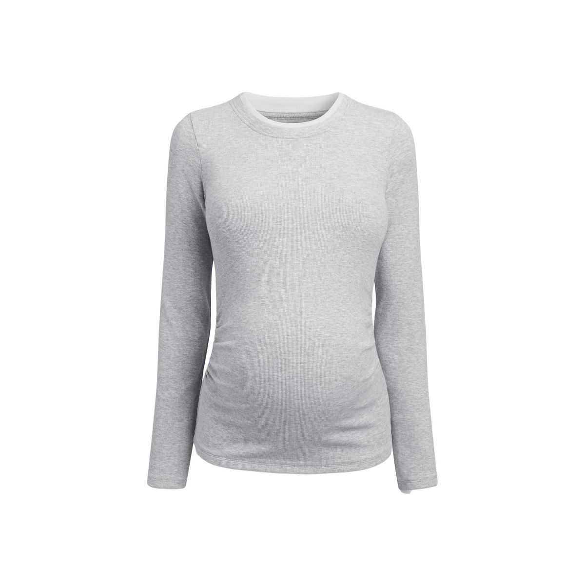 T-shirt froncé effet superposé maternité gris, NEXT