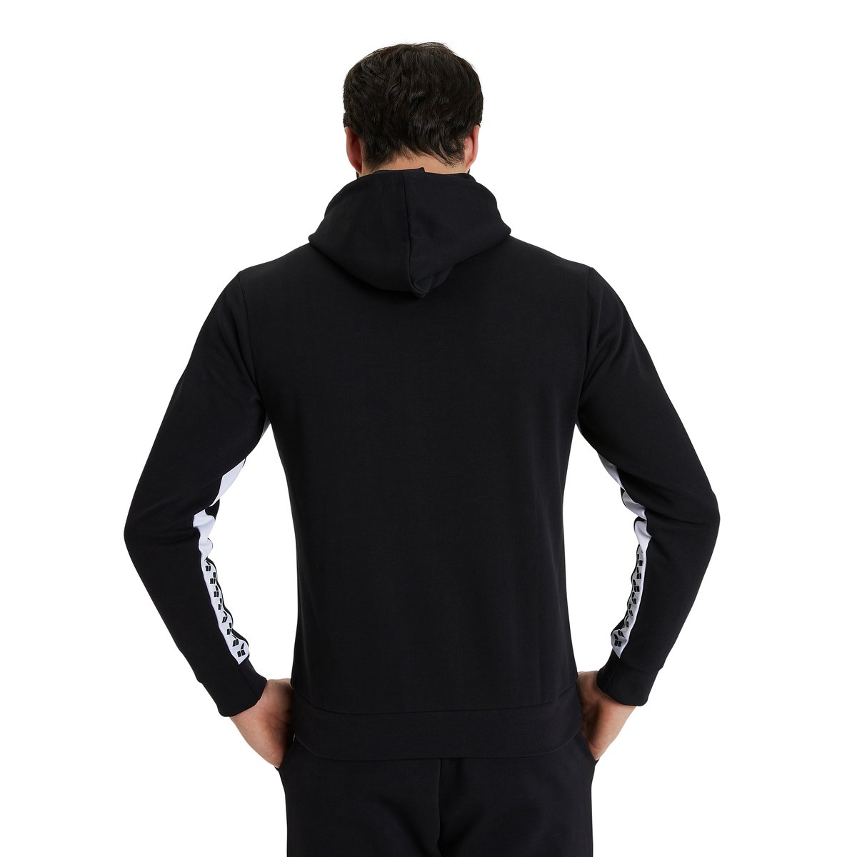 Sweat-shirt à capuche Icons Solid black-white-black, ARENA