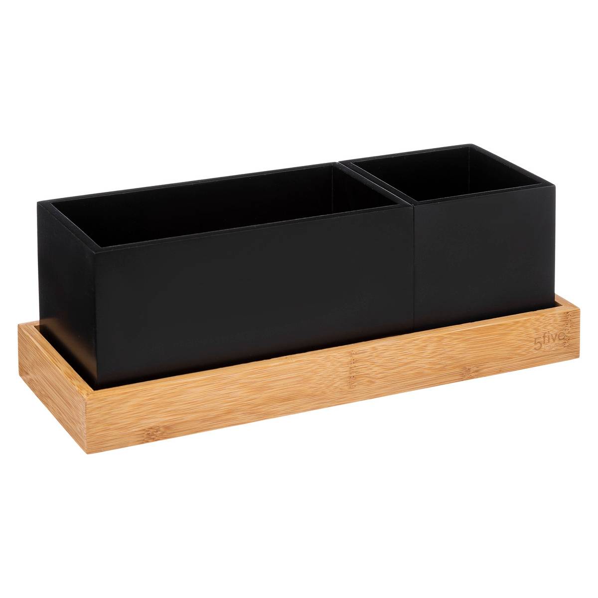 Organiseur amovible en bambou BAVA noir, 5FIVE SIMPLY SMART