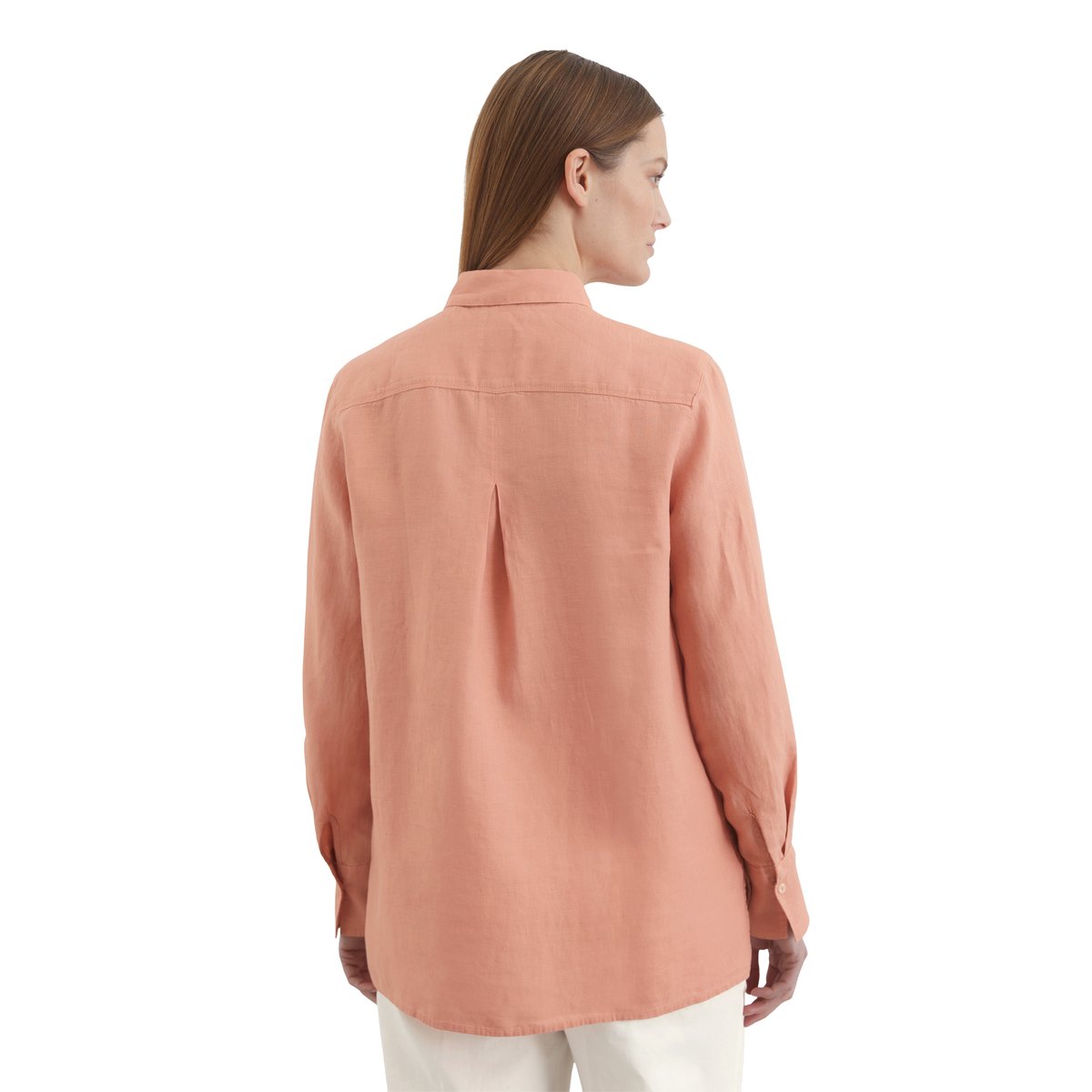Blouse en lin regular en qualité légère rouge, MARC O'POLO