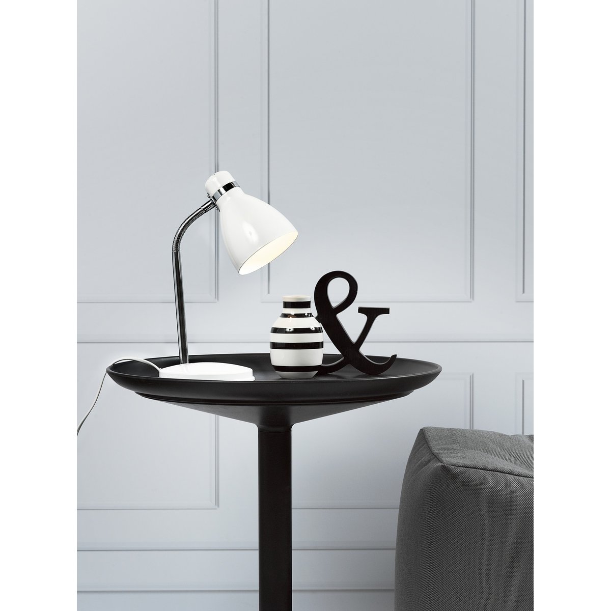 Lampe à poser design classique en métal, CYCLONE blanc, NORDLUX