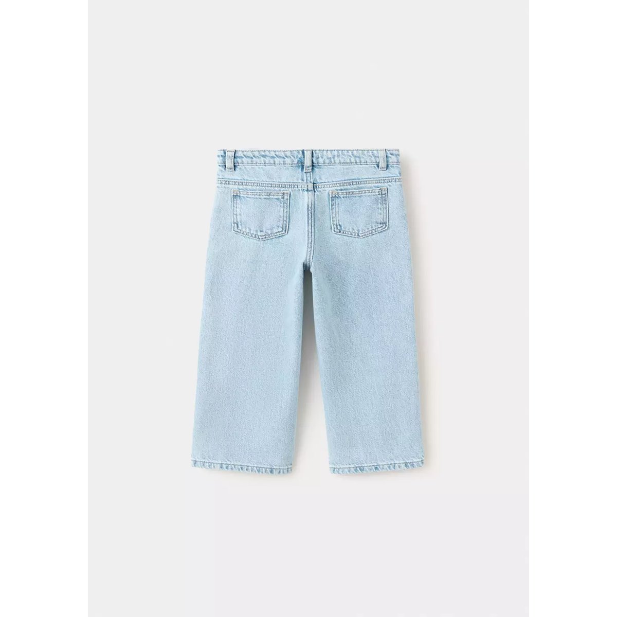 Jean droit à étoiles en strass bleu clair, MANGO BABY