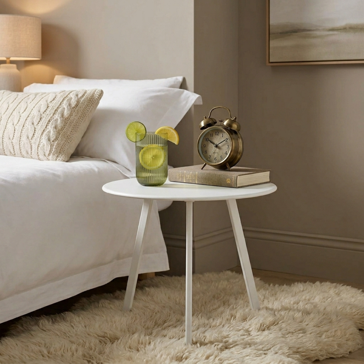 Table de jardin SEATLE blanc, MICA DECORATIONS