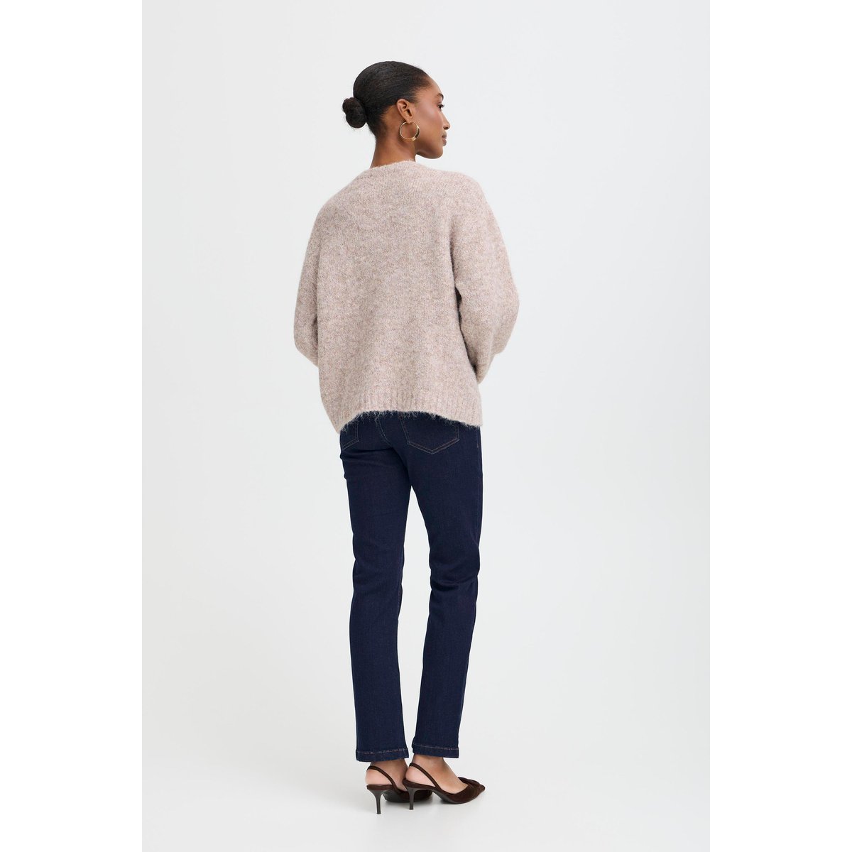 Jeans coupe classique, taille mi-haute bleu dark blue denim, B.YOUNG