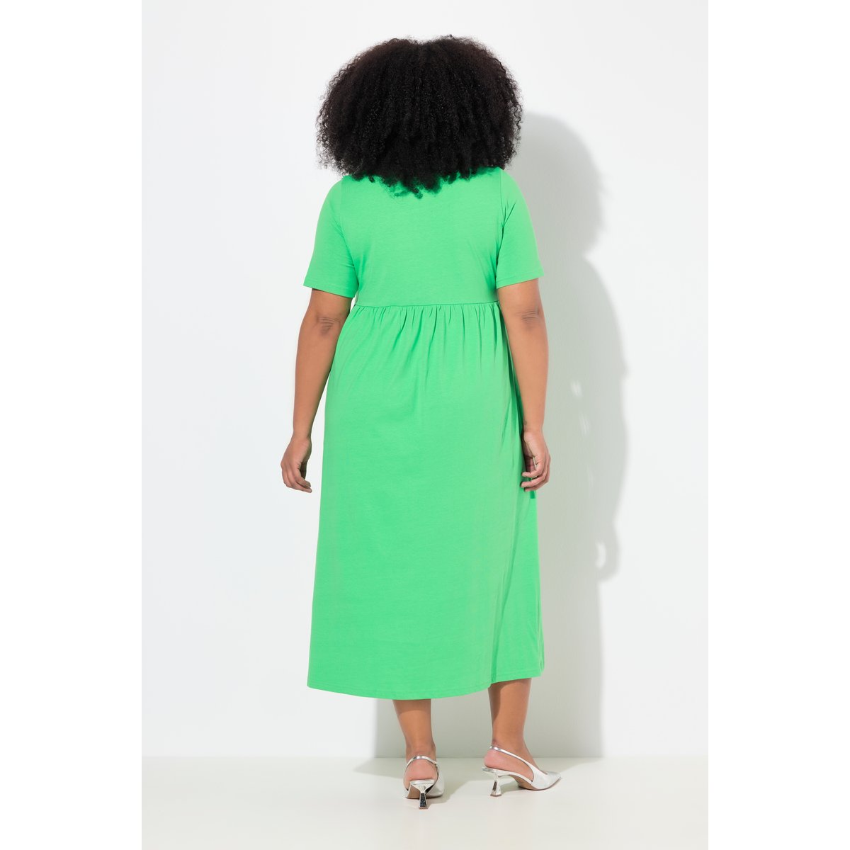 Robe maxi coupe évasée, poches menthe verte, ULLA POPKEN