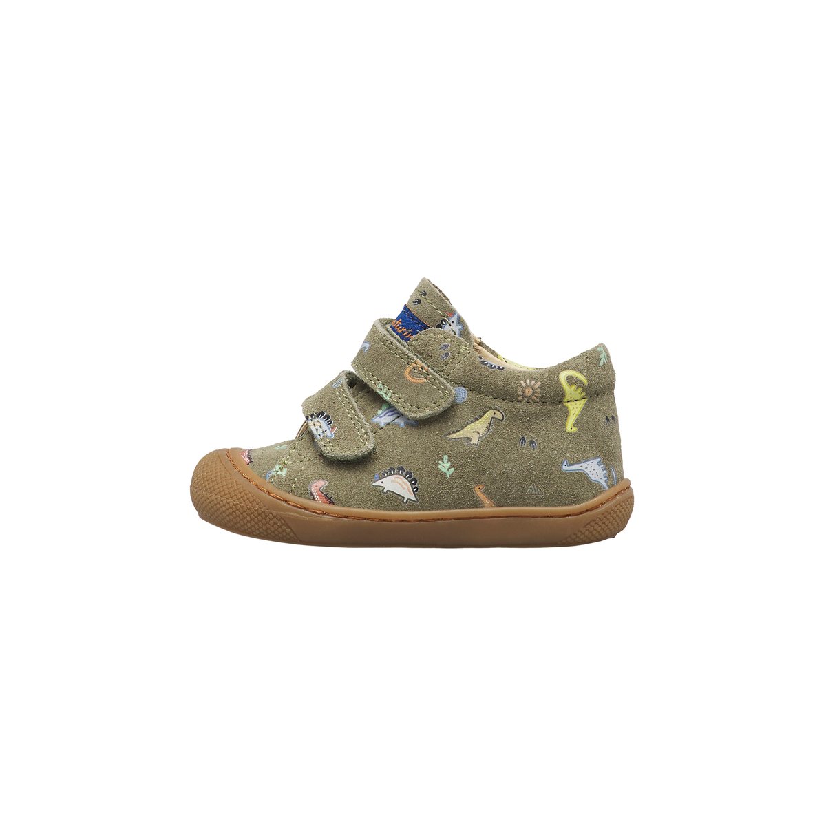Chaussures premiers pas en suède COCOON VL gris tourterelle-marron, NATURINO
