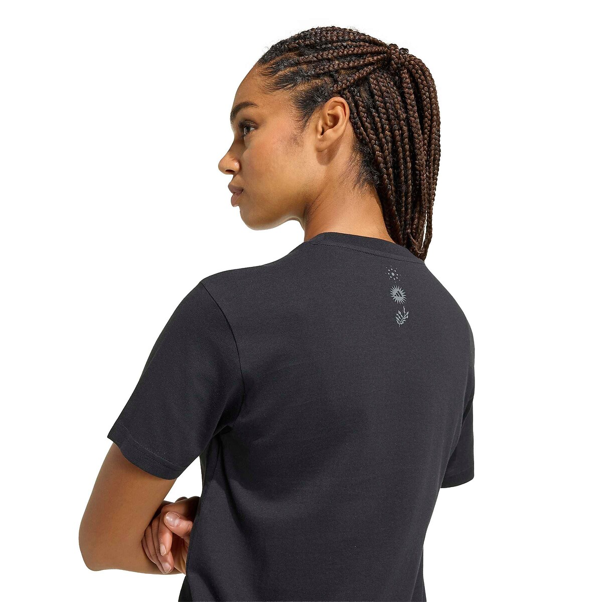 T-shirt manches courtes, logo imprimé léopard noir, ADIDAS SPORTSWEAR