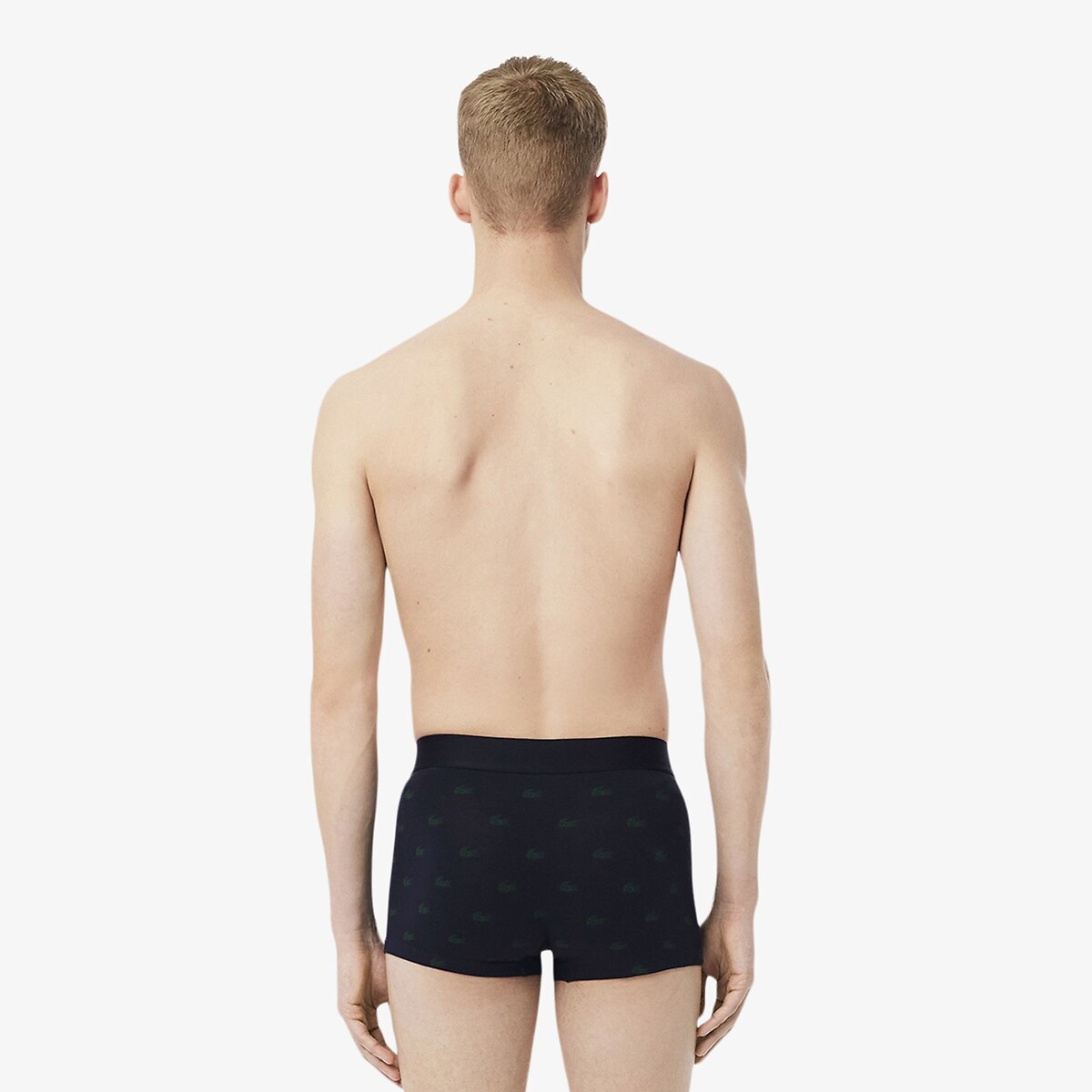 3er-Pack Boxershorts aus Baumwoll-Jersey marine + grau + marine, LACOSTE