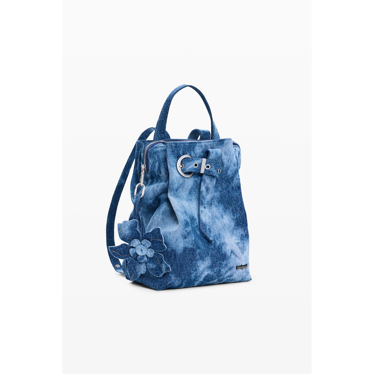 Petit sac à dos en denim bleu, DESIGUAL
