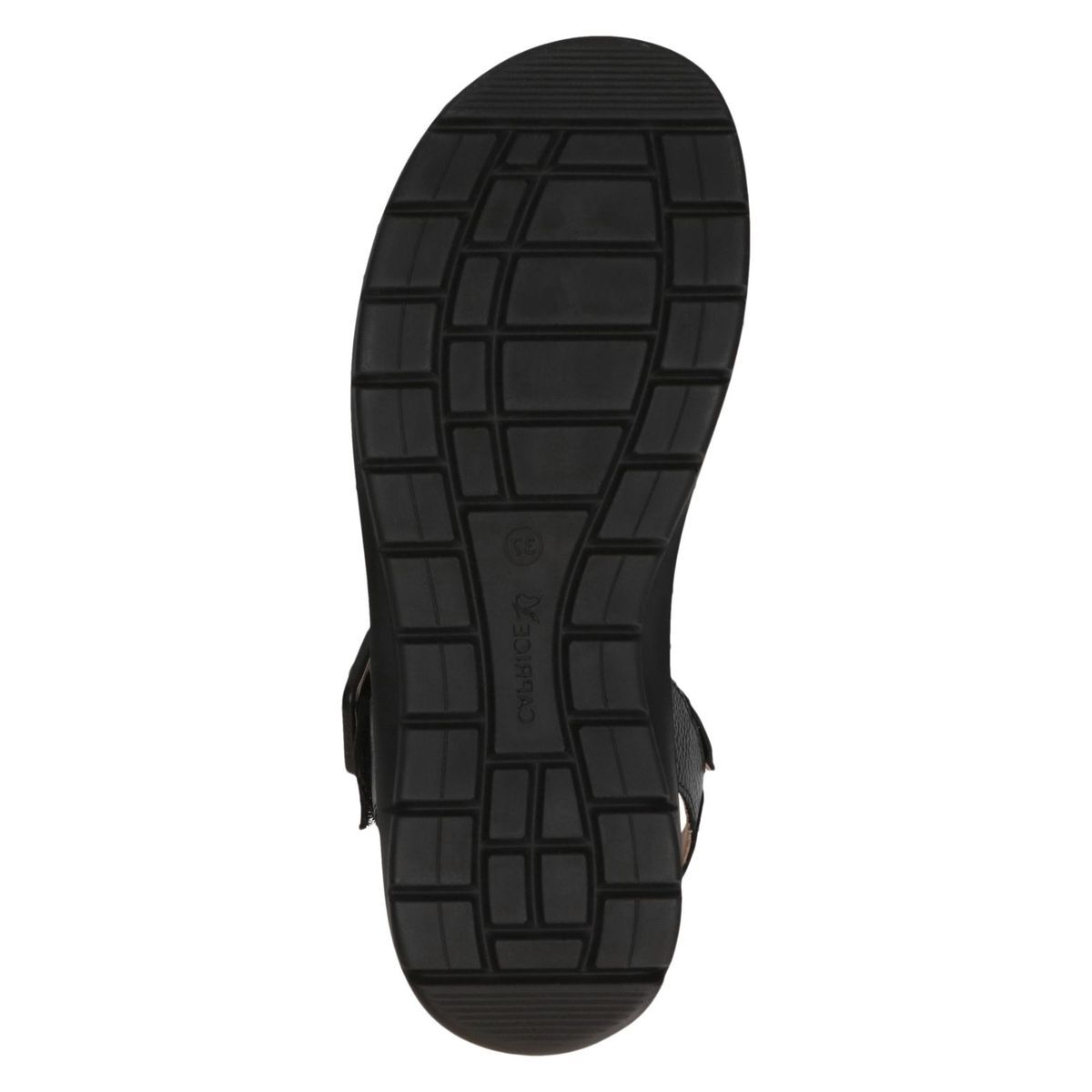 Sandale en cuir noir nappa, CAPRICE